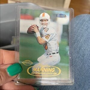 Peyton Manning Rookie Football Card - White/Orange